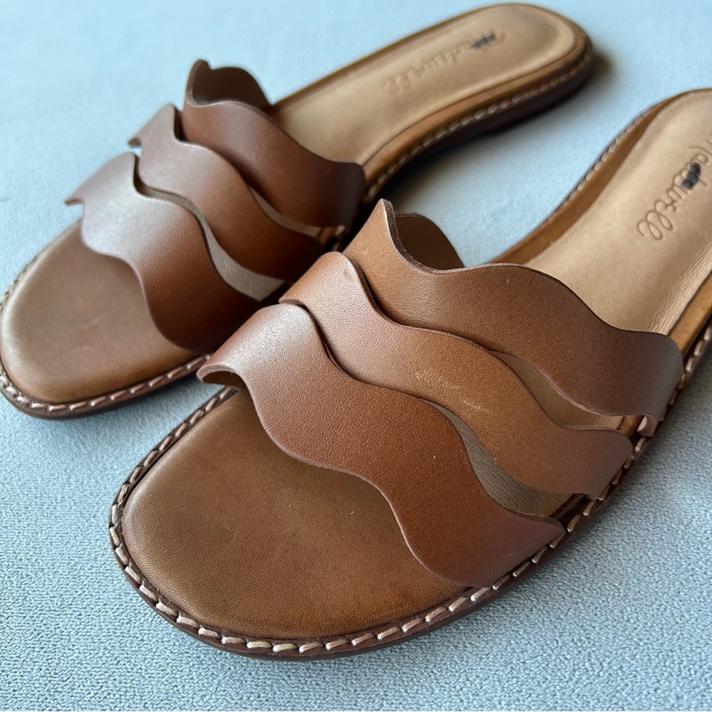 Madewell ~ The Wave ~ Slide Sandal ~ Vachetta Leather ~ Women’s Size 5